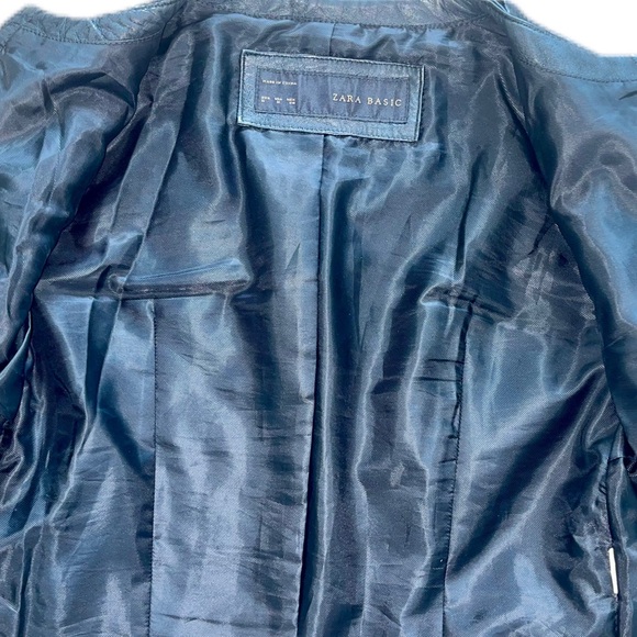 Zara Black Quilted Leather Jacket - Picture 7 of 7